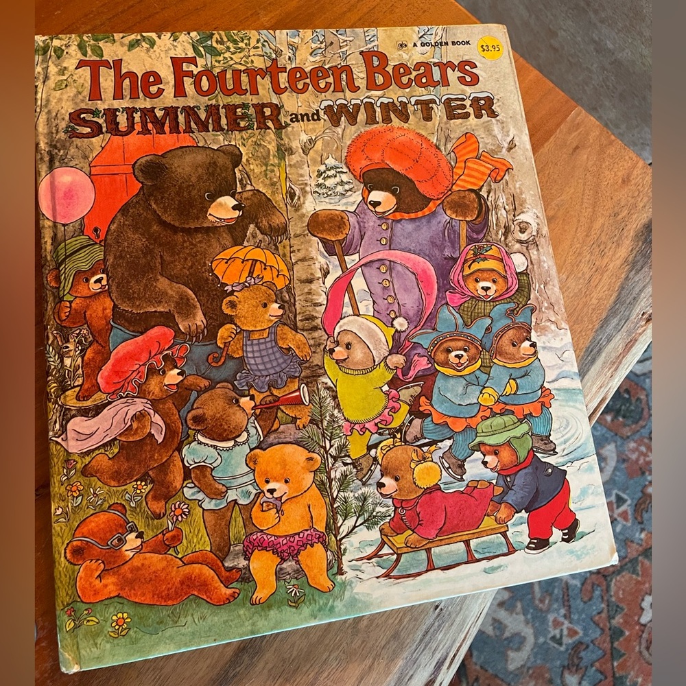 VINTAGE A Golden Book - The Fourteen Bears Summer and Winter